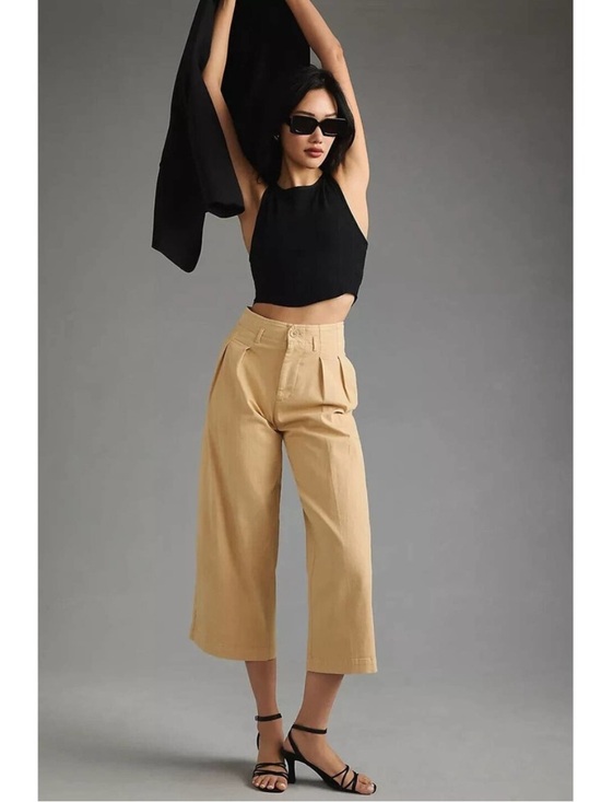 Anthropologie Pants - Maeve Anthropologie Remi Wide-Leg Crop Chino Pants